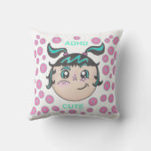 Oreiller ADHD avec illustration "ADHD Mignon" (Verso)