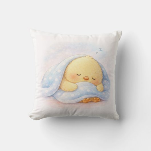 Oreiller Alma de poulet mignon endormi | Coussin d (Recto)