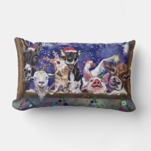 Oreiller Animaux de la Ferme de Noël