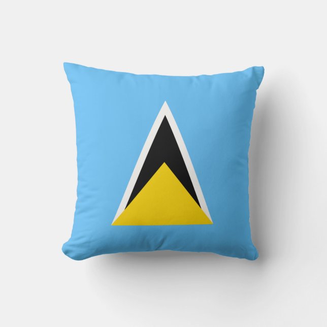 Oreiller avec drapeau de Sainte-Lucie x drapeau (Recto)