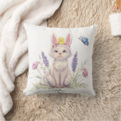 Oreiller avec illustration de chat de Pâques migno (Couverture)