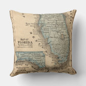 Oreiller avec une carte ancienne de Floride (Verso)