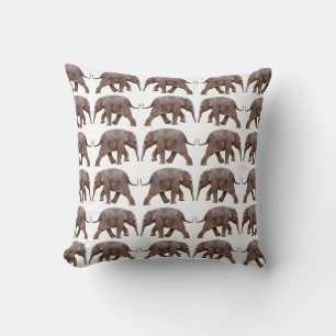 Oreiller Baby Elephant Frenzy (Blanc)