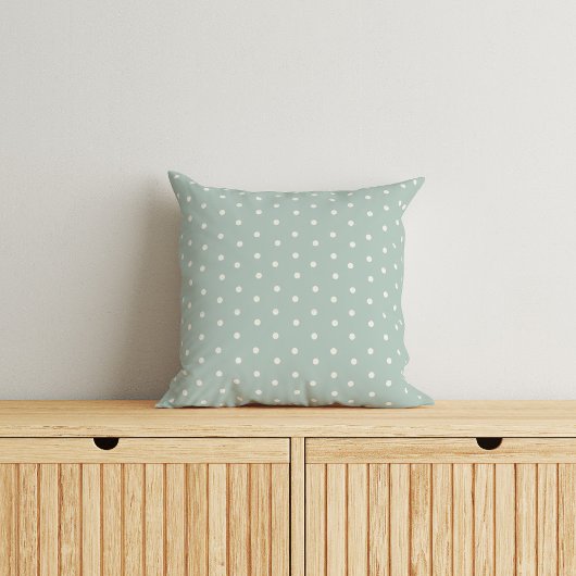 Oreiller bébé à pois turquoise apaisant