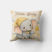 Oreiller bébé éléphant mignon coussin cadeau de nu (Verso)