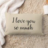 Oreiller Beige 'Je T'Aime Tellement' (Couverture)