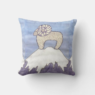 Oreiller bélier de mouton Big Horn couleur eau
