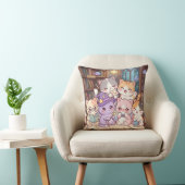 Oreiller Bibliothèque Amis Chats (Chaise)