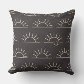 Oreiller Black Sun | Coussin Moderne à Jeter (Recto)