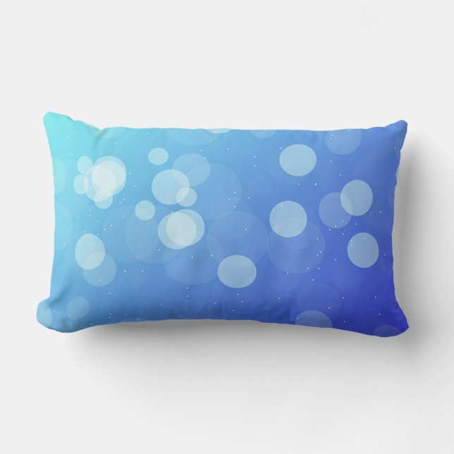 Oreiller bleu avec un design à dégradé abstrait (Recto)