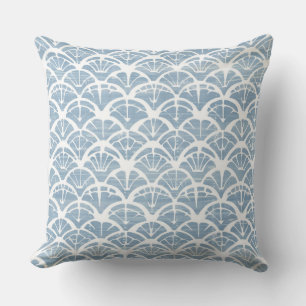 Oreiller bleu clair et blanc