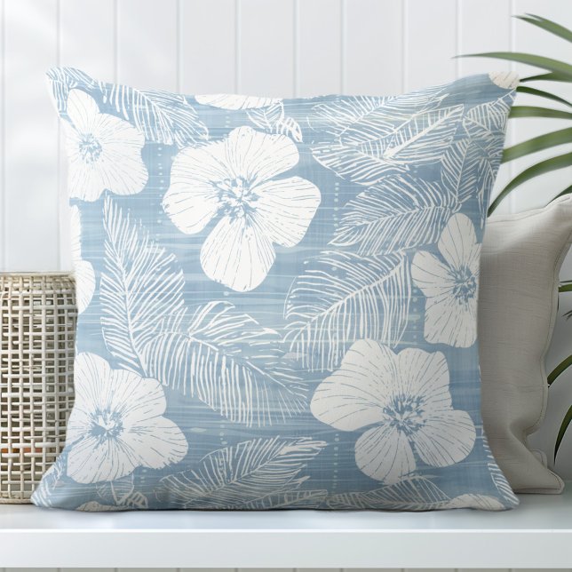 Oreiller bleu clair Tropical (Créateur téléchargé)