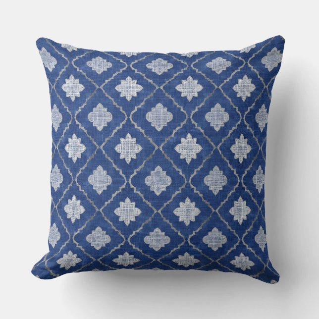 Oreiller Bleu Décoratif (Recto)