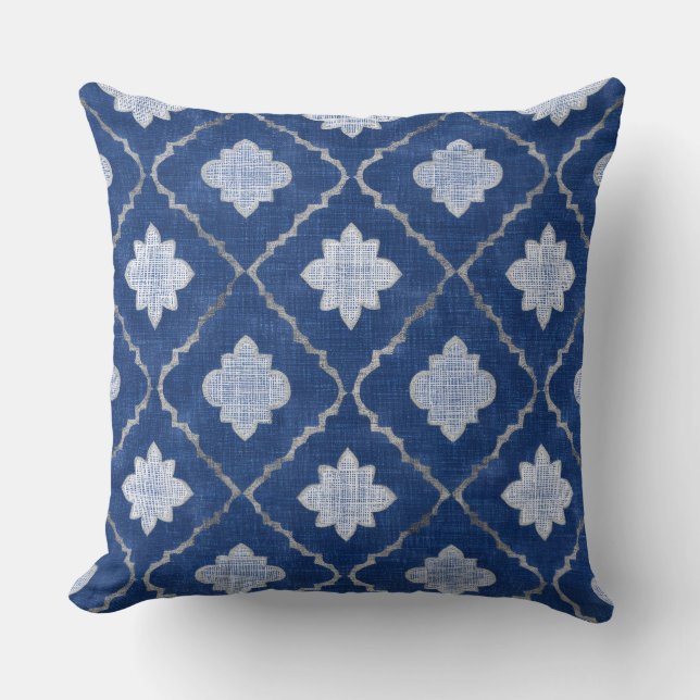 Oreiller Bleu Décoratif (Recto)