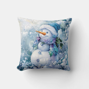 Oreiller bleu hiver