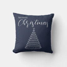 Oreiller bleu marine joyeux Noël