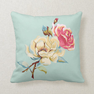 Oreiller bleu oeuf de Robin double Rose