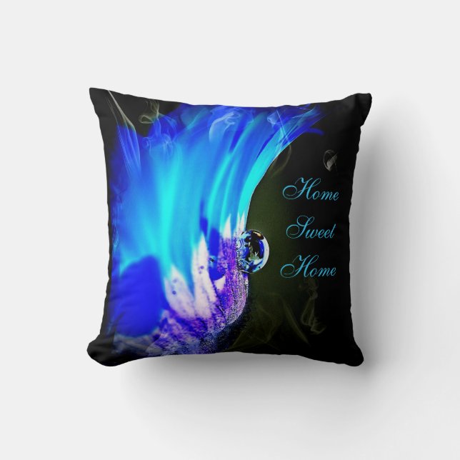 Oreiller bleu turquoise et violet (Recto)