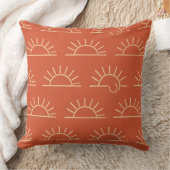 Oreiller Boho Sun | Oreiller jeté orange (Couverture)