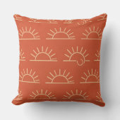 Oreiller Boho Sun | Oreiller jeté orange (Recto)