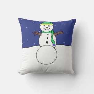 Oreiller bonhomme de neige de dessin animé