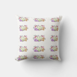 Oreiller Bouquet Floral Mixte de Printemps