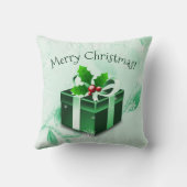 Oreiller cadeau de Noël vert (Verso)