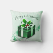 Oreiller cadeau de Noël vert (Recto)