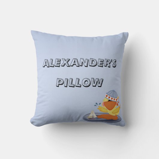 Oreiller Canard Mignon Et Voilier (Recto)
