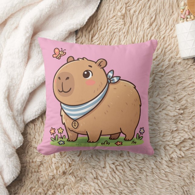 Oreiller Capybara Mignon | Coussin de Jet Adorable (Couverture)