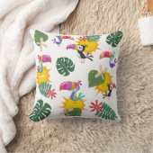 Oreiller carré cluster tropical toucan (Couverture)