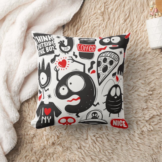 Oreiller Chaos Doodle Urbain (Couverture)