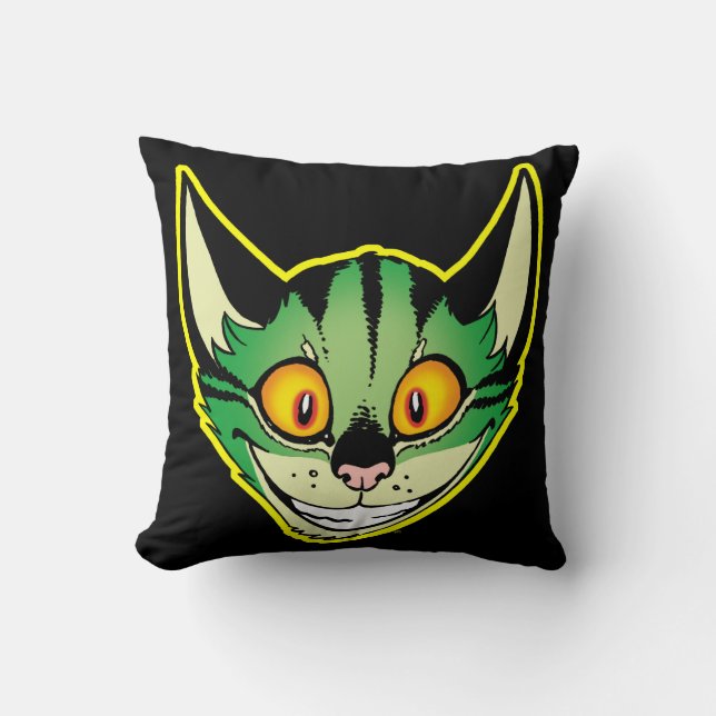 Oreiller Chat de Dessin Animé Fluorescent (Recto)