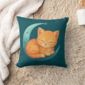 Oreiller Chat Douce Rêves sur la Lune (Couverture)