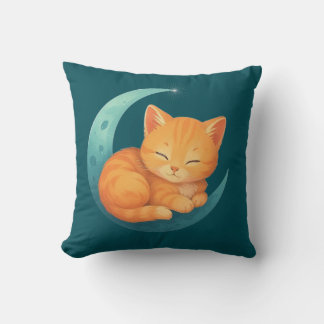 Oreiller Chat Douce Rêves sur la Lune