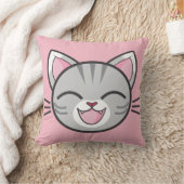 Oreiller chat heureux (Couverture)