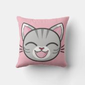 Oreiller chat heureux (Verso)