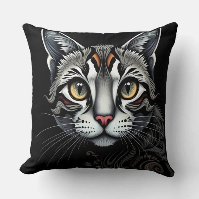 Oreiller Chat qui Jette (Recto)