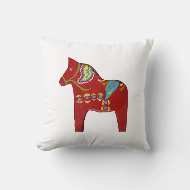 Oreiller Cheval Dala Rouge (Recto)