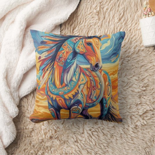 Oreiller Cheval – Élégant Coussin Décoratif (Couverture)