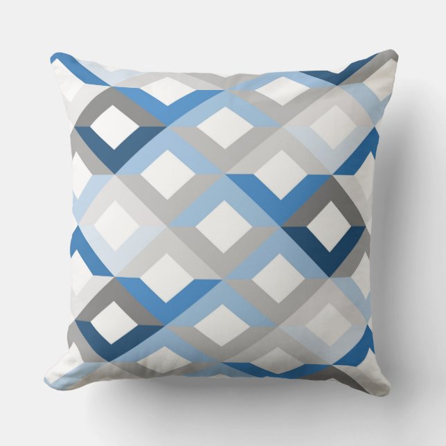 oreiller chevrons bleus (Recto)