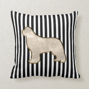 Oreiller chien Terre-Neuve multicolore or