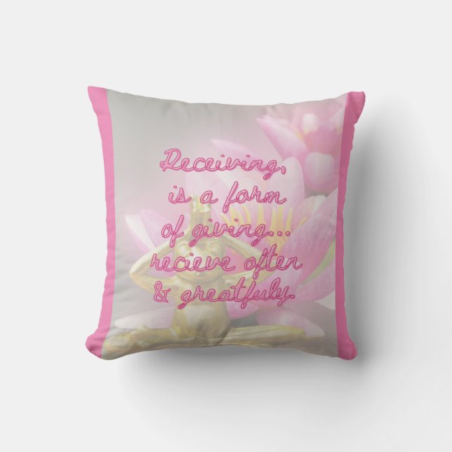 Oreiller Citation BuddhaToday V3 Grenouille Fleuri (Recto)
