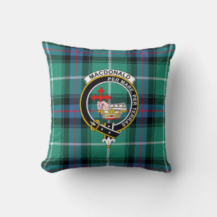 Oreiller Clan MacDonald Tartan, Badge et devise
