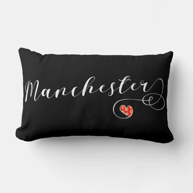 Oreiller Coeur de Manchester, Angleterre (Recto)