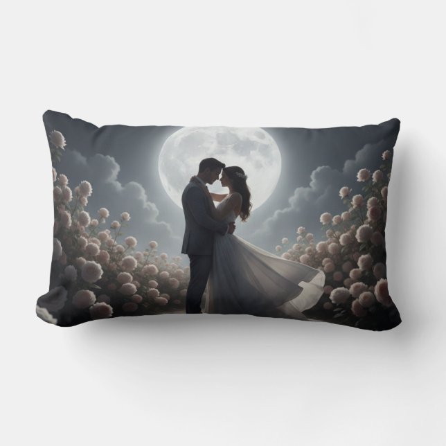 Oreiller Couple Romance au Clair de Lune (Recto)