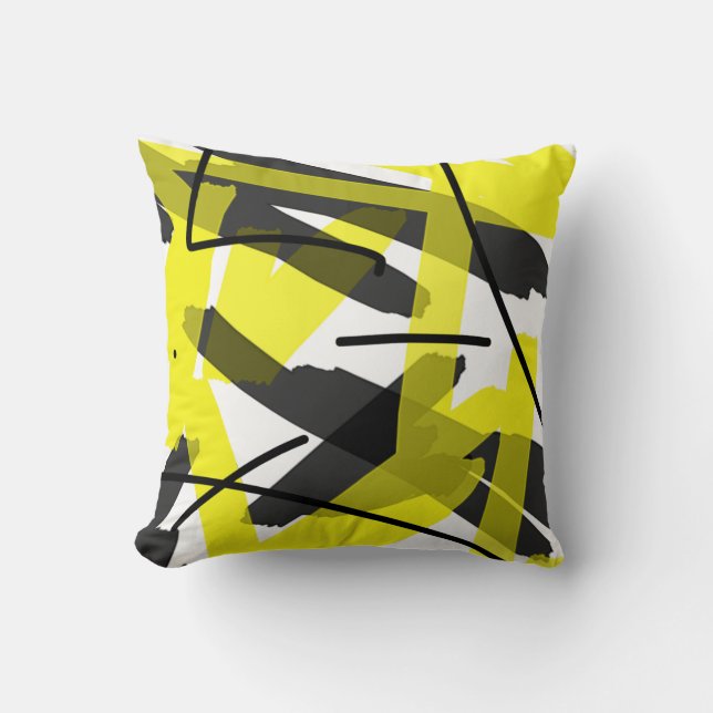 Oreiller Coussin d'Art Abstrait Pastel Vibes Posit (Recto)
