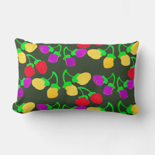 Oreiller Coussin de Jet aux Baies Rouges Jaunes Mi