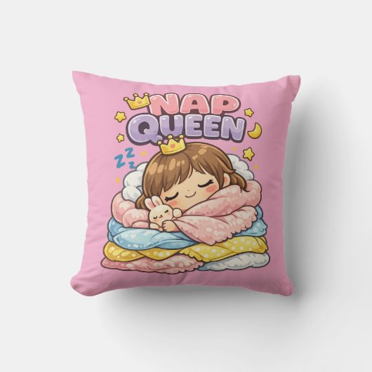 Oreiller Coussin Nap Queen Kawaii (Recto)