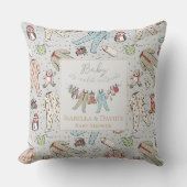 Oreiller d'accent de Baby Shower d'hiver (Recto)